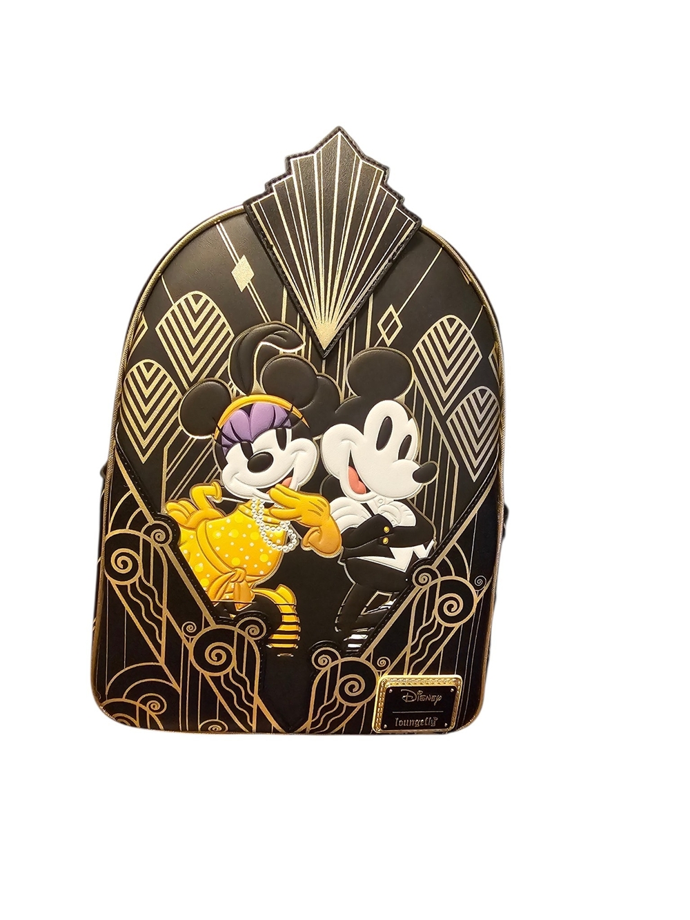 Disney Black & Gold Art Deco Mickey & Minnie Great Gatsby Backpack